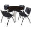 Plateau de table Kee, 4 chaises empilables-679235405-679235378-679235382