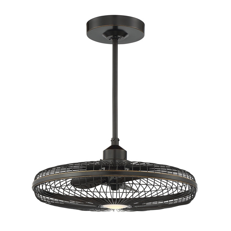 Truluck 26" LED Fandelier in Bronze with Remote Control, Bronze