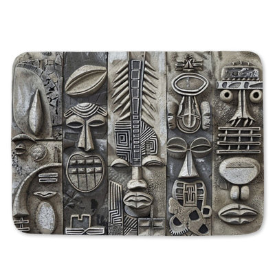Tapis de bain mosaïque africain