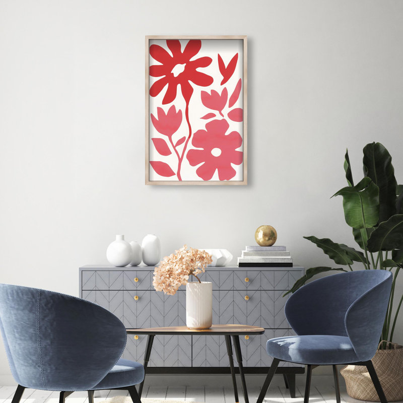 Oliver Gal Glimmers of Dawn II Abstract Botanical - Luxury Shadowbox Framed Wall Art, 26'' H x 18'' W, Cream