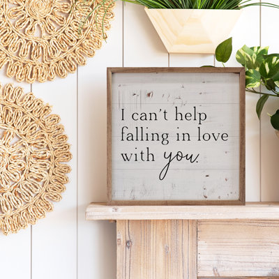 I Can't Help Falling In Love With You Whitewash