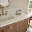 Meuble-lavabo mural simple 49 po avec comptoir à quartz blanc pur 1,5 po Mulloy-1279696482-1279696483