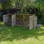 Urbanna 340cm W x 74.5cm D Solid Wood Log Store-36319619