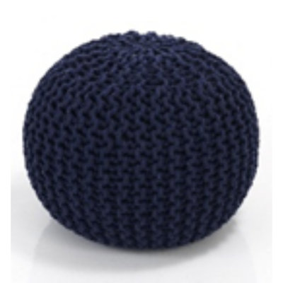 Stamey 43cm Wide Round Solid Colour Pouffe Ottoman