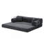 Canapé-lit convertible en tissu mélangé bicolore avec cadre de forme fixe pour le salon et la chambre à coucher-373646976