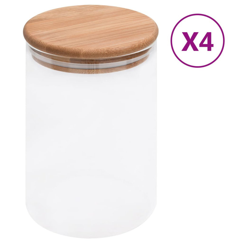 Jar - Set of 4, 7.87cm H x 10.62cm W x 10.62cm D