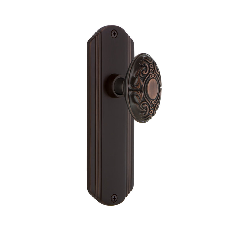 Plaque décorative avec bouton de porte victorien, Bronze intemporel