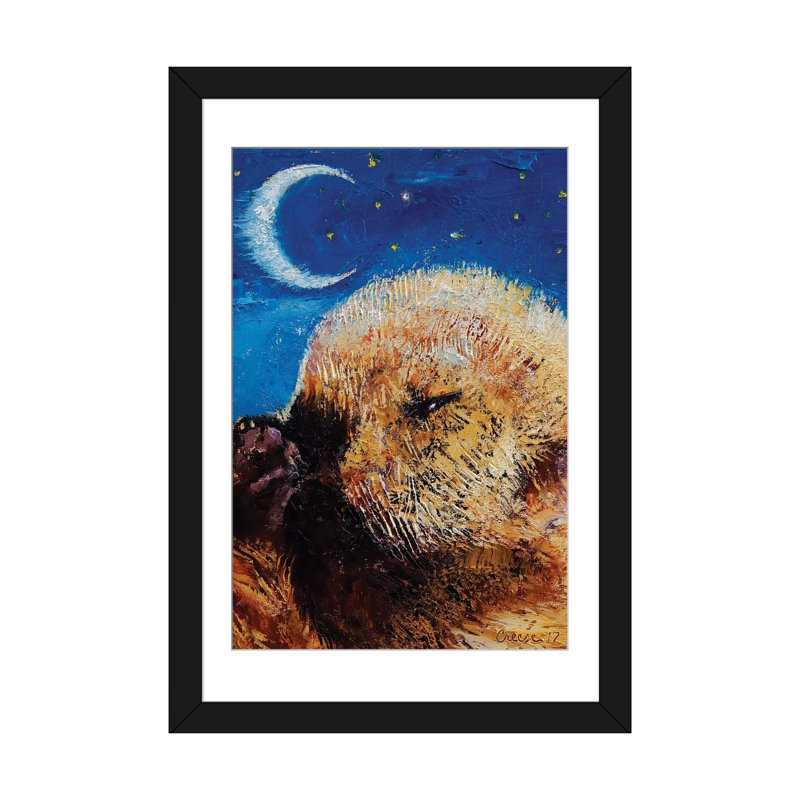 « sea panneaux pup », impression sur toile, H 24 po x l 16 po x P 1 po, Papier d'art encadré noir, Blanc