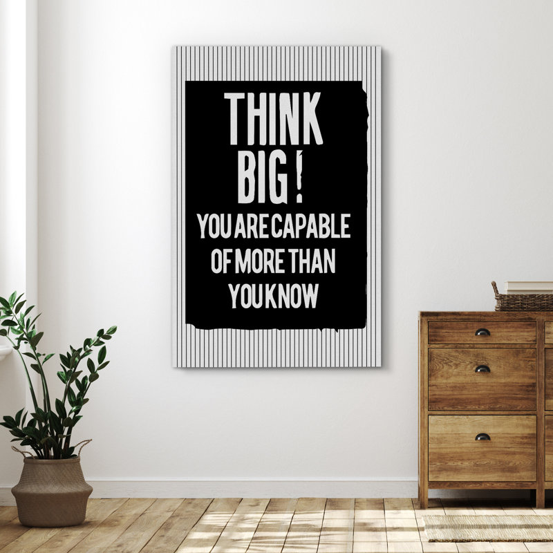 Voyez grand! «You Are Capable Of More Than You Know», reproduction sur toile, H 24 po x l 16 po x P 1,5 po