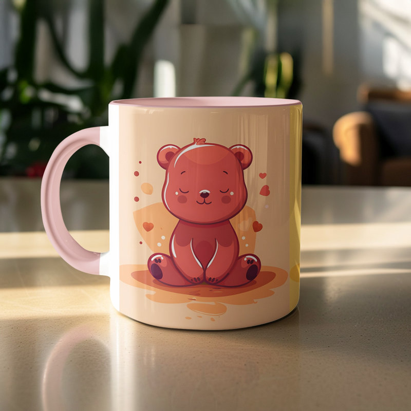 Ceramic Coffee Mug, Pink