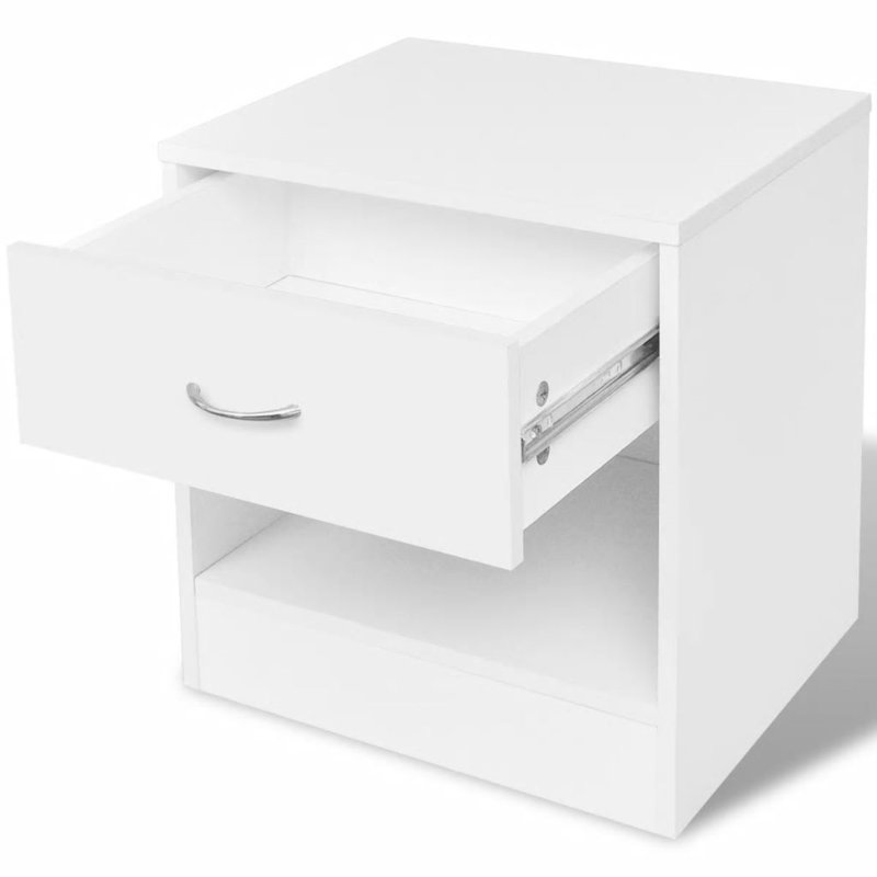 Doraville 1 Drawer Bedside Table, White