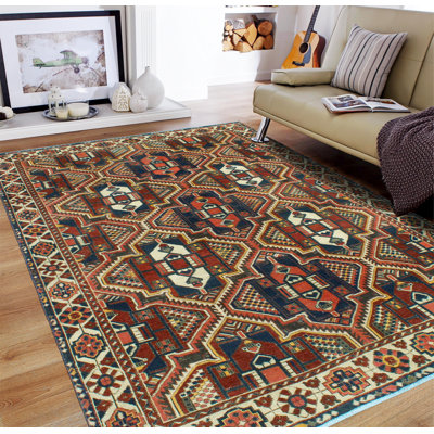 Khyion Distressed Antonio Navy Rug