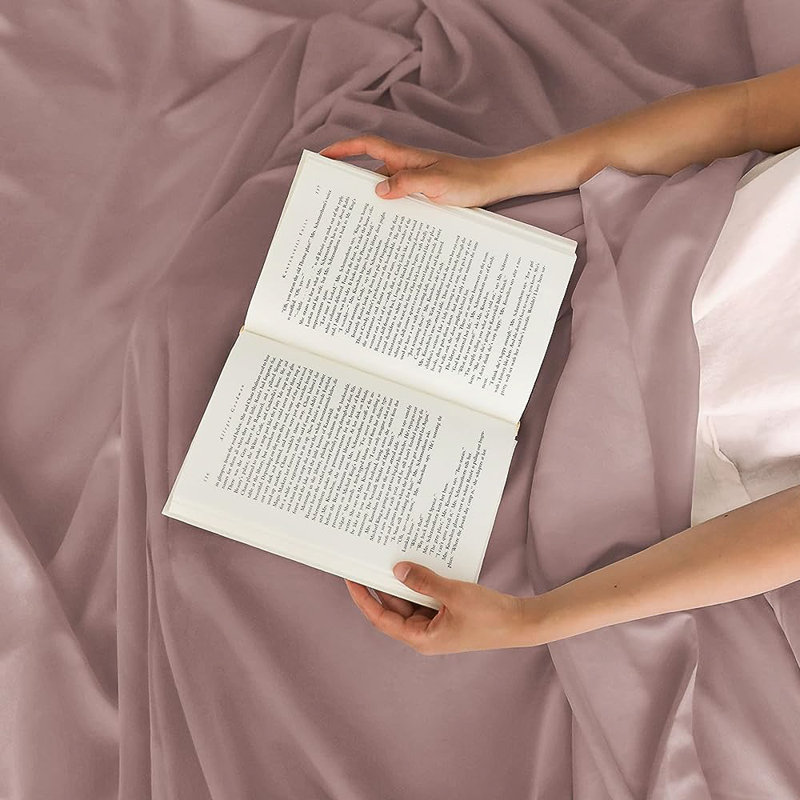 Queen Size Mauve Deep Pocket Microfiber Sheet Set