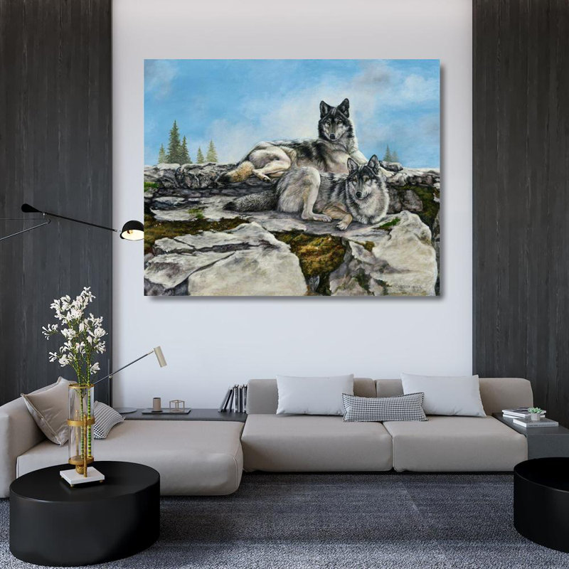Astoria Grand Mock, galerie d'art sur toile tendue Carolyn, titrée: Mountain Morning, H 36 po x l 44 po