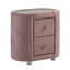 Table de chevet 2 tiroirs rose