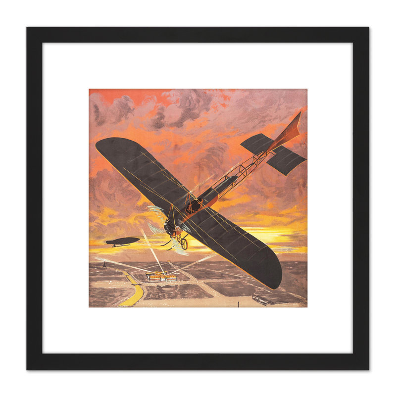 Aviation Illustration Airplanes Palace Dorival Exposition - Single Picture Frame Painting