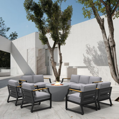 9 - Person Patio Conversation Set with Cushions