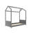 Twin Size Velvet House Bed Wood Bed-192333736-192333743
