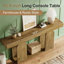 Table basse en bois d'ingénierie avec tablette inférieure, finition brun riche, rectangle de 70,9 po