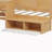 Wooden Twin Size Daybed with Storage Shelves Multi-functional Bed with Study Desk and Matching Stool-99976478