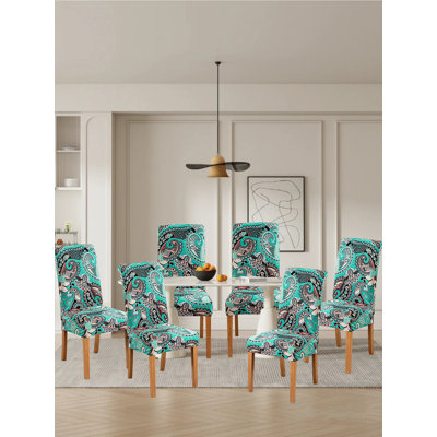 Polyester Blend Box Cushion Dining Chair Slipcover