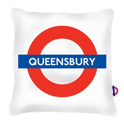 Queensbury Tube Station London Transport Cushion