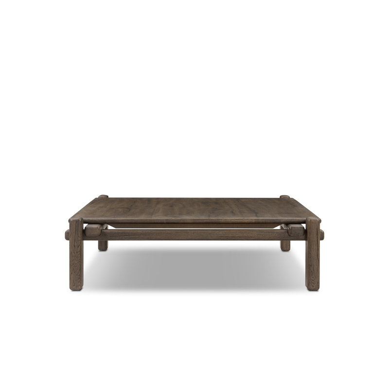 Table basse Feride - Chêne français récupéré, H 14 po x L 54,25 po x l 50 po, Chêne français récupéré gris