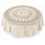 Nappe en coton tricotée à la main avec dentelle, napperons en forme de losange, napperons en losange (beige)