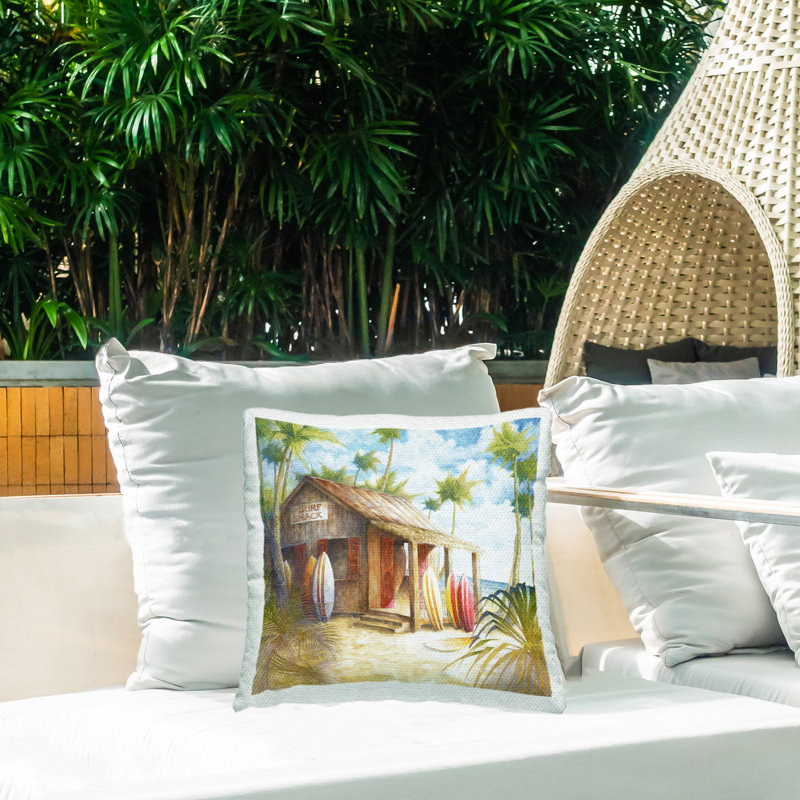 Housse et insert de coussin décoratif carré en polyester pour l'intérieur et l'extérieur