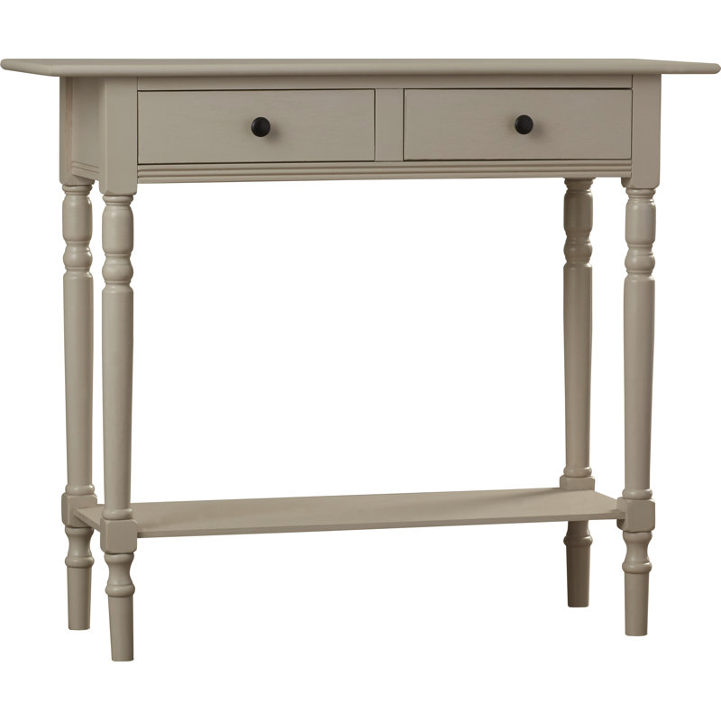 Tuoi 37.8'' Solid Wood Console Table, Vintage Gray
