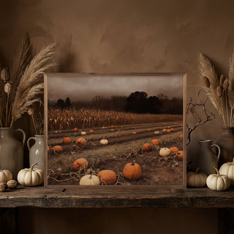 Time For Pumpkin Harvest, 8" H x 10" W