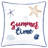 Embroidered Feather Throw Pillow