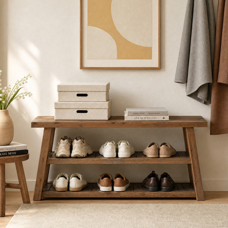 Banc de rangement pour chaussures 63 po