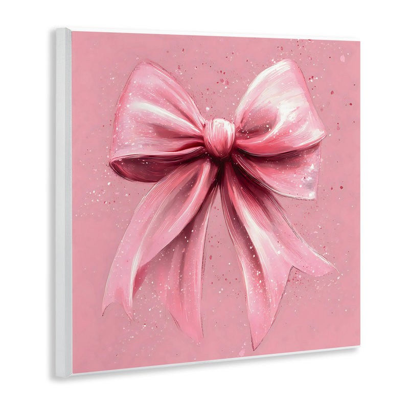 Big Pink Bow with Speckles Wall Plaque, design by Creative Studio