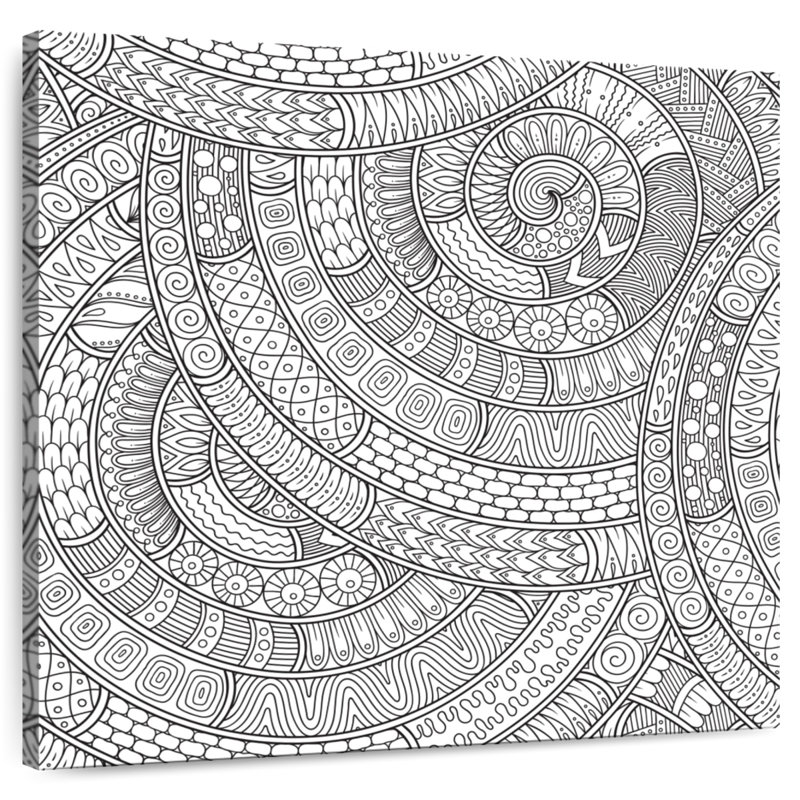 Kerner Zentangle Swirls, 10" H x 10" W