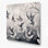 «Birds Mourning Dove», art mural en métal beige