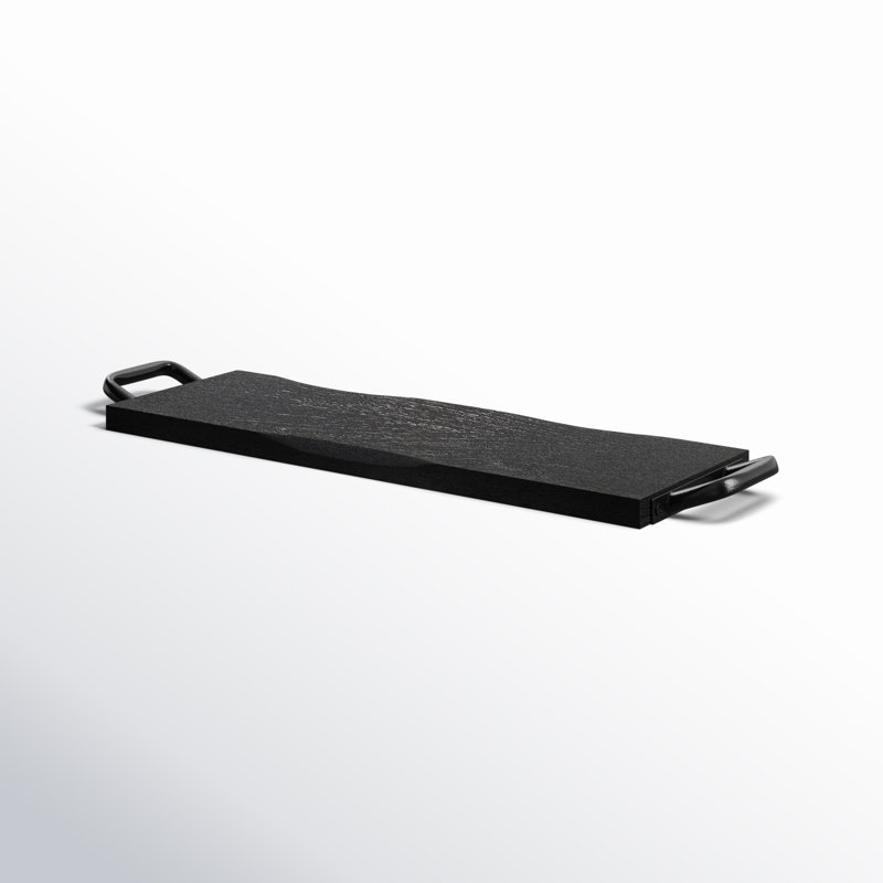 Alina Metal Tray, 2" H x 26" W x 7" D, Black