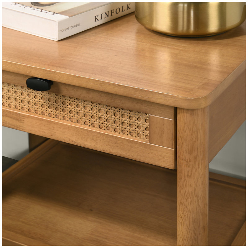 Ensemble de chambre à coucher avec lit en bois d'hévéa 2 pièces Vichy