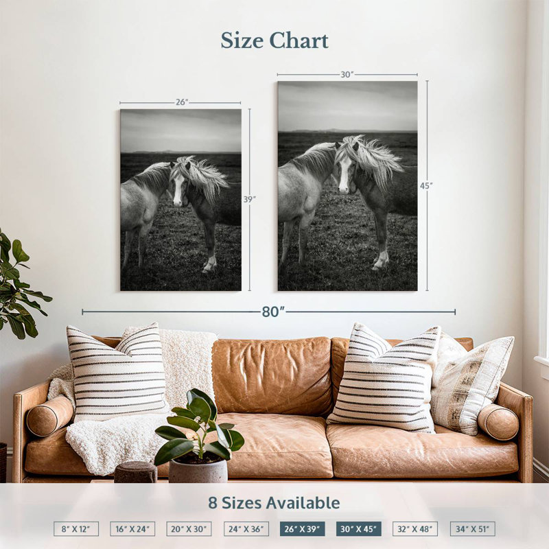 Brampt Loving Icelandic Horses, 39" H x 26" W