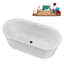 Baignoire de trempage autoportante avec plateau 59 "avec drain interne Streamlin-102216304