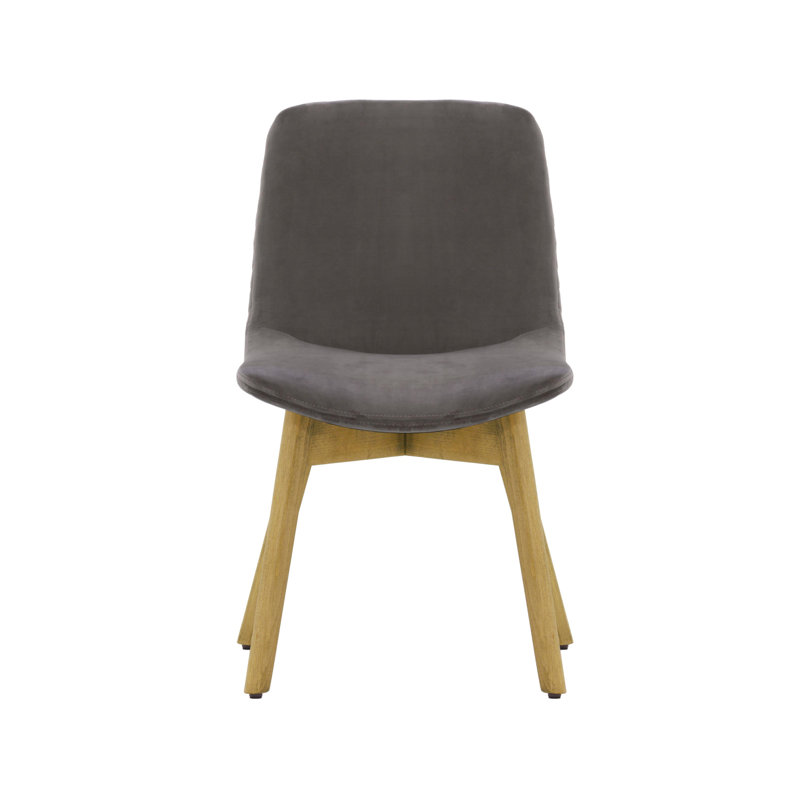 Jada 48cm H Velvet Upholstered Side Chair, Elephant