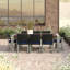 8 Piece Sunbrella Outdoor Patio Dining Chairs - Navy-497285591-497285588