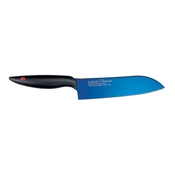 Chroma Kasumi Titanium 7'' Santoku Knife, Blue
