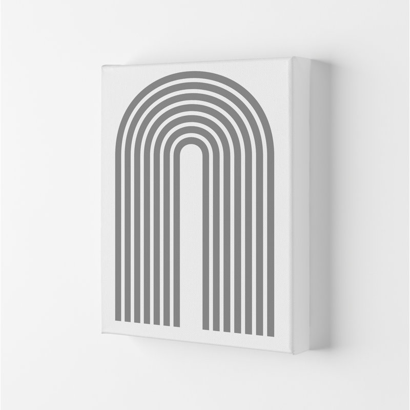 Grey Modern Rainbow Original - Print, No Frame, 42cm H x 30cm W x 1cm D