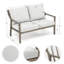 Ensemble de conversation d'extérieur en aluminium 4 pièces avec causeuse et fauteuils Vishali-96914918-96914917