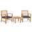 Rafiel Wood 2 - Person Patio Conversation Set with Cushions-1149032568