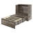 Wilkinson Farmhouse Twin Murphy Bed With Large Storage Drawer & Charging Station, Gray-1018256842