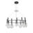 12- Light Ring Chandelier - Black
