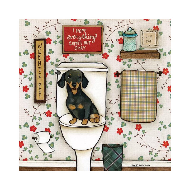 « Weenie pot » par Jamie Morath-impression, Pas de tapis, Toile tendue, H 12 po x l 12 po x P 0,75 po