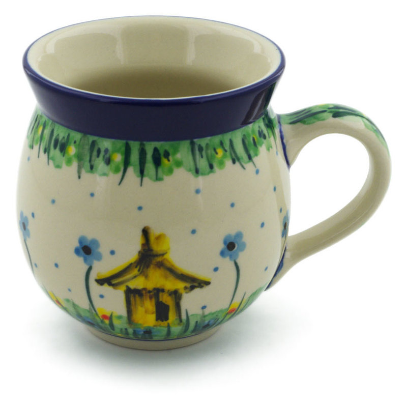Tasse à bulles en grès poli 12 oz - ruche pleine d'abeilles